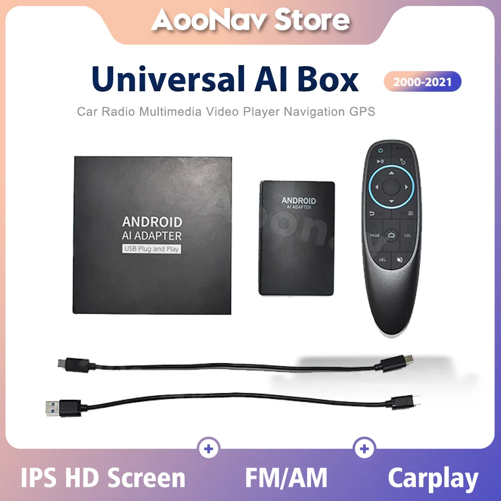 

Android Carplay Ai Box Автомобильный мультимедийный плеер Новая версия Беспроводная зеркальная связь для универсальной машины Carplay Android Автомобильн...