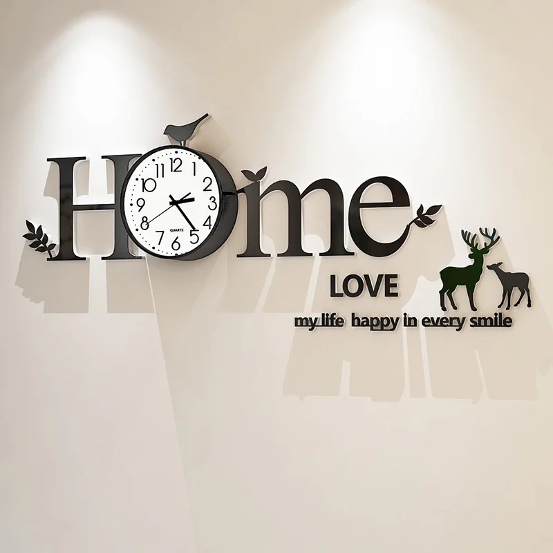 

Large Wall Clock Sticker Battery Powered Luxury Vintage Minimalistic Silent Wall Clock Living Room Reloj Pared Home Decor AD50WC