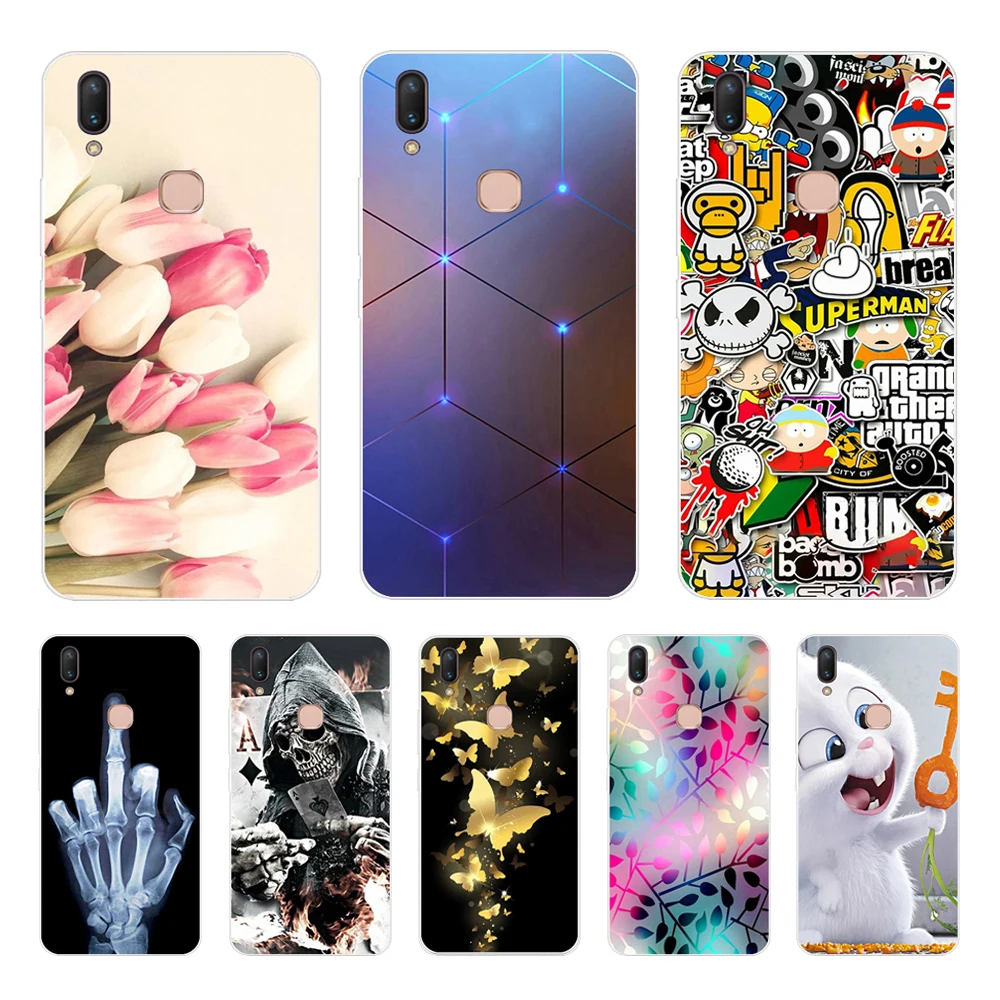 Чехол для Vivo V9 чехол 6 3 дюйма силиконовый мягкий телефона Youth Y85 из ТПУ Y11 2019 задняя