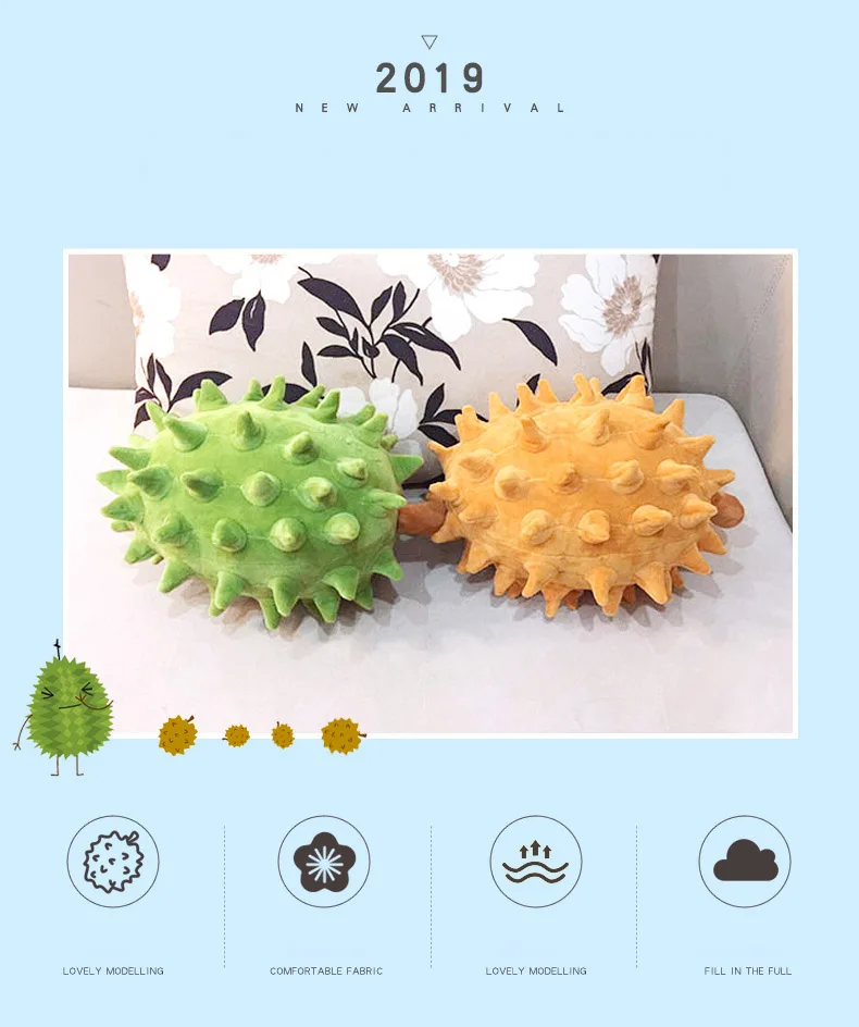 Durian авокадо мягкое моделирование плюшевых игрушек подушка в форме фрукта детские игрушки украшение праздничный подарок 1 шт. 23 см/40 см WJ122