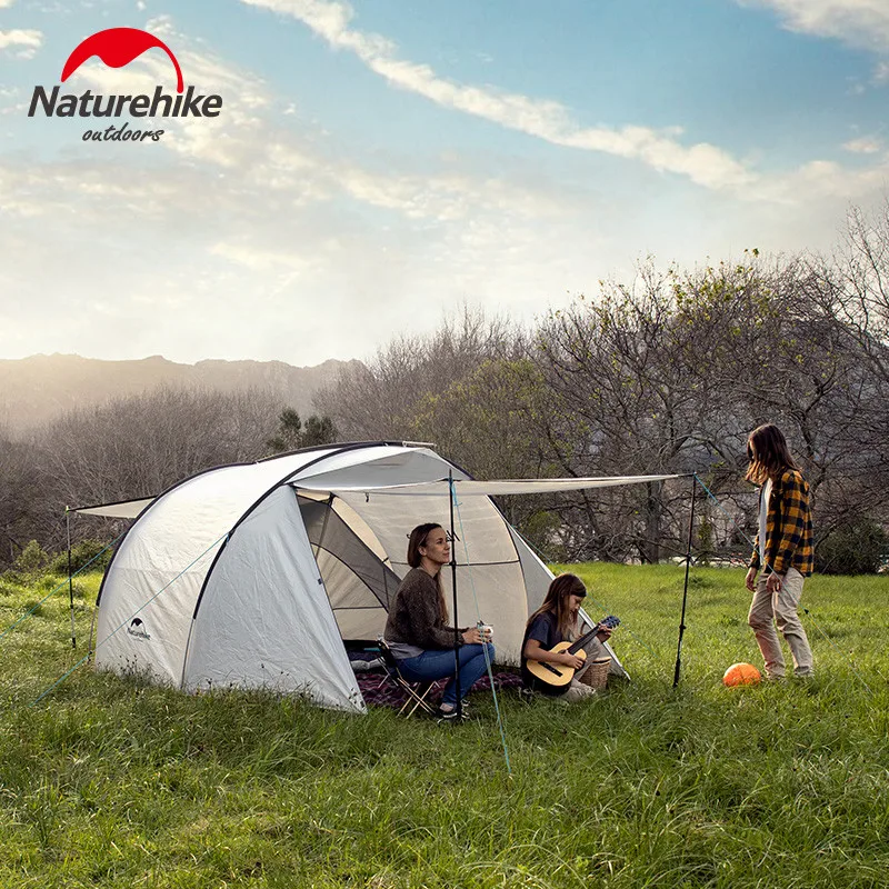 Naturehike 2019 новый семейный тент для кемпинга на трех человек большая двустворчатая