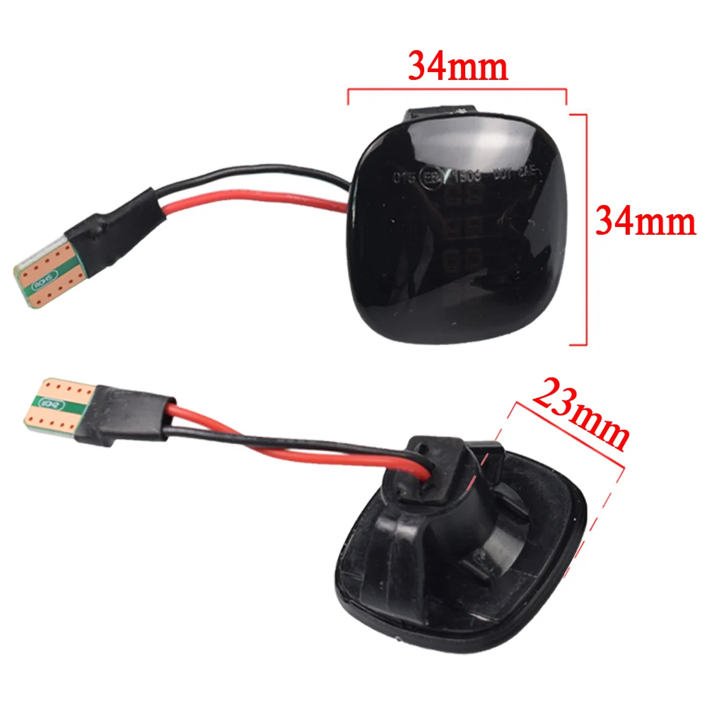 2 шт. дымчатые линзы динамичные плавные светодиодный поворотник боковой