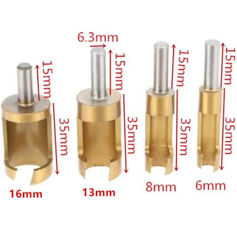 4 шт./комплект пробковые сверла с титановым покрытием | Инструменты