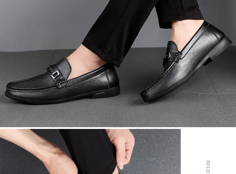 Роскошная обувь; мужские лоферы из натуральной кожи; сезон весна-осень; zapatos de hombre mocasines cuero; повседневные мужские лоферы без застежки; горячая распродажа