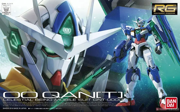 BANDAI RG 21 1/144 GNT-0000 00Q квантовая модель Gundam детский робот анимационные игрушки |