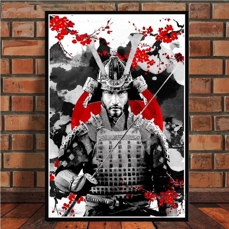 

Posters And Prints Japan Bonsa Bushido Samurai Kanji Canvas Painting Pictures On The Wall Vintage Decoration Home Decor Cuadros