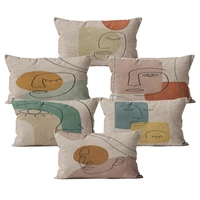 art cushion cover line linen colorful throw pillow case car decor home decoration 30x50 abstract decorative pillowcase