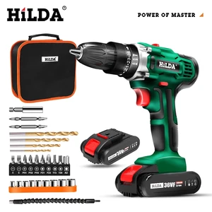 Электрическая дрель, Аккумуляторный шуруповерт, двухскоростная мини-дрель с литиевым аккумулятором