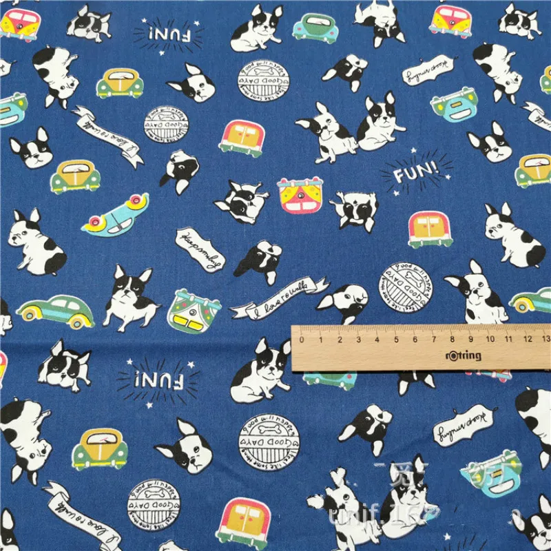 Dog Printed Baby Cotton Quilting Fabric by half meter for DIY Sewing Bed Sheet making cotton fabric | Дом и сад