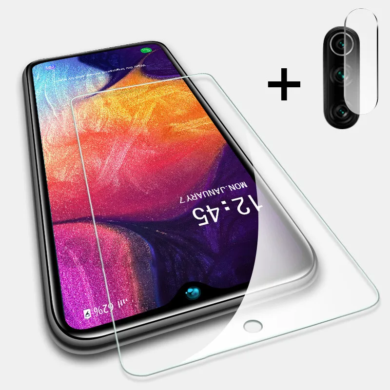 Закаленное Стекло для samsung A50 A40 A20 A70 Экран протектор Камера объектив A80 A90 Galaxy A20E A30