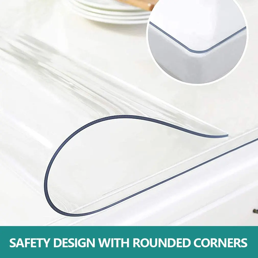 PVC Transparent Chair Pad Waterproof Anti-Slip Home Kitchen Floor Refrigerator Coffee Table Protective | Дом и сад