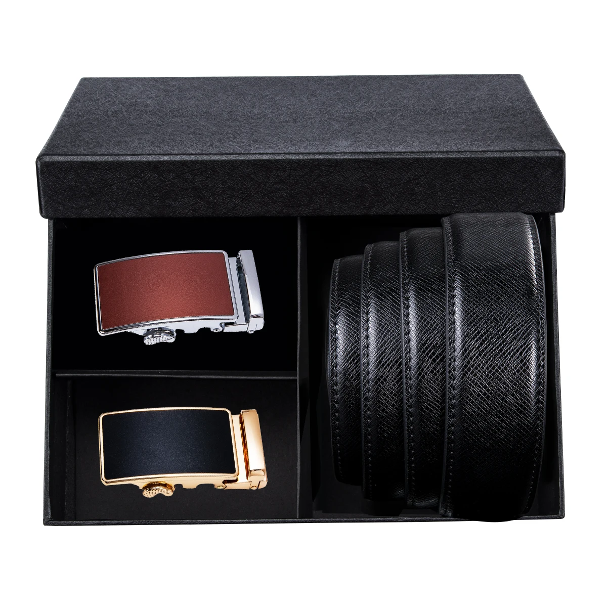 Мужской кожаный ремень без пряжки 3 5 см Широкий прочный автоматической