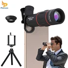 Универсальный комплект объективов для камеры телефона 18x телеобъектив, штатив, для iPhone Samsung большинства смартфонов