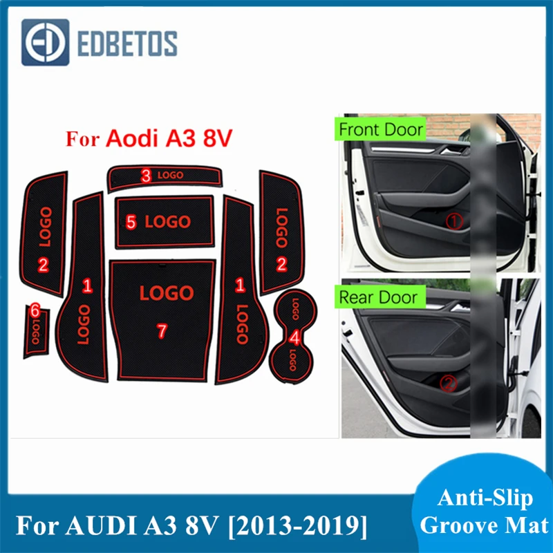 Противоскользящий резиновый коврик для подстаканника дверной паз AUDI A3 8V 2013 2014 2015