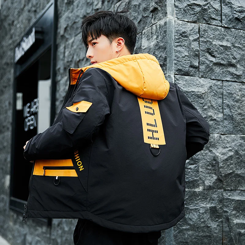 

2021 new jacket loose men's bomber jacket men's casual hip hop baseball collar print fashion jacket smooth jacket streetwear