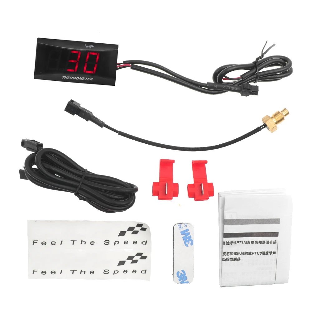 Water Temperature Gauge KOSO Thermometer 0~120 Degree Universal Digital For Motorcycle Car Marine Boat Temp Meter Set | Автомобили и