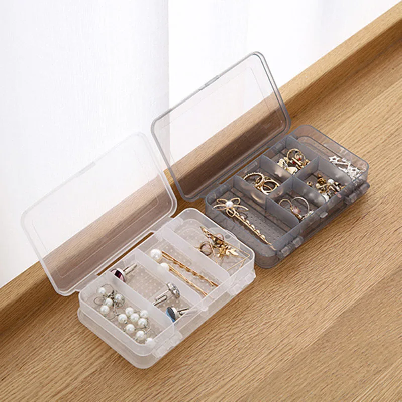 Пластиковая двухслойная портативная шкатулка для ювелирных изделий YiCleaner десять