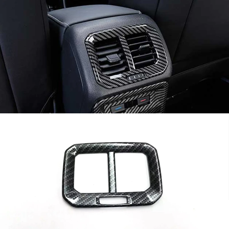 

For Seat Tarraco 2018 2019 2020 ABS Carbon fiber Car Back Rear Air Condition outlet Vent frame Cover Trim Accessories Styling