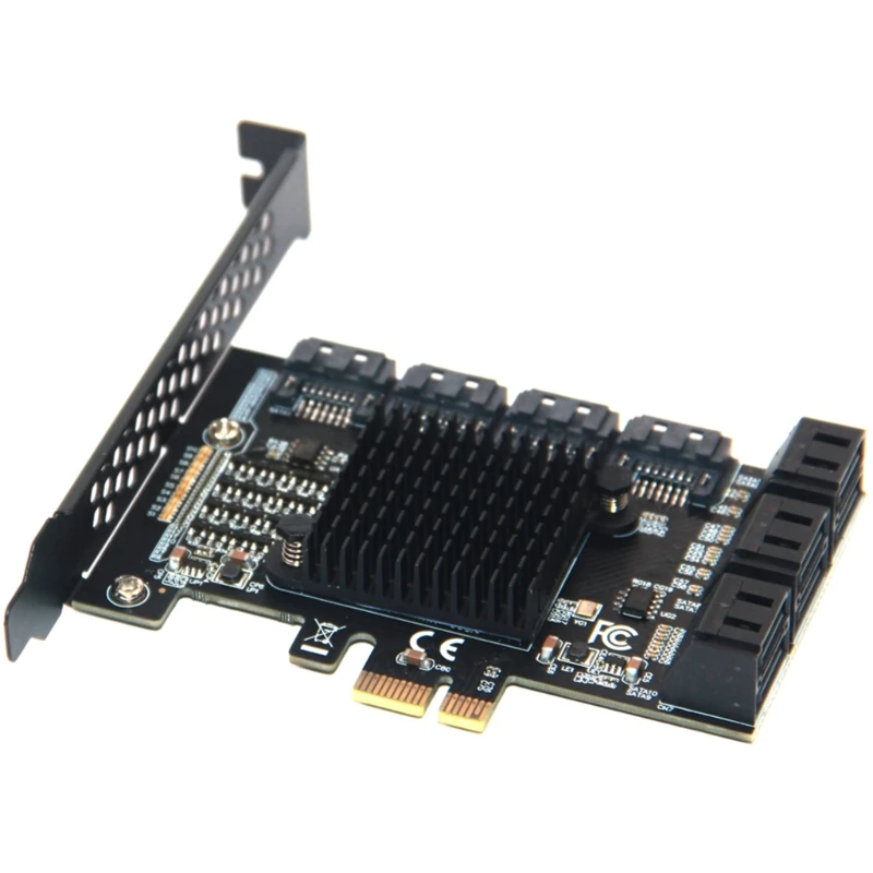 

Pcie SATA карта, 10-портовый SATA контроллер расширения карты PCI-E SATA3.0,Sur Port MacOS;Windows7/8/10