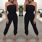 Женский клубный комбинезон с V-образным вырезом, облегающий вечерние ний комбинезон, брюки, Женский Игровой костюм с коротким рукавом с открытыми плечами, повседневный комбинезон