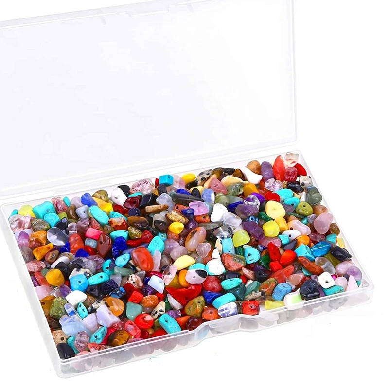 

400 Pcs Crystal Gemstones Beads for Jewelry Ring Making, Jewelry Stone Chip Beads for Earring and Bracelets Making