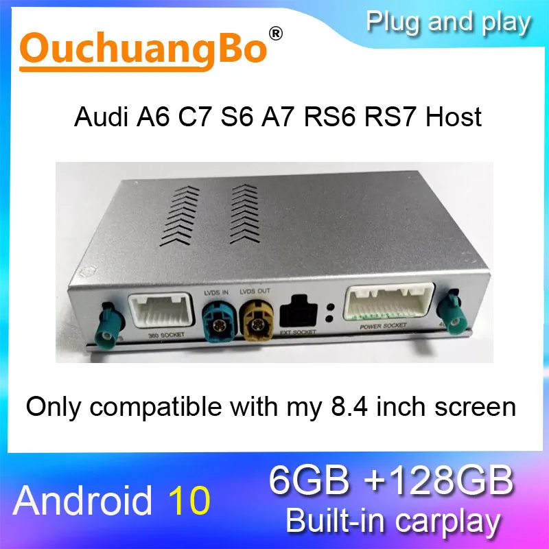

Ouchuangbo car radio host for 8.4 inch Audi A6 C7 S7 S6 A7 RS6 RS7 Android 10 stereo