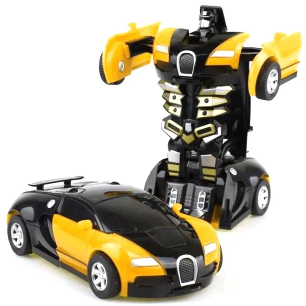 Цвет: желтый Transformation Model Robot Car Transforming Kids Toy Toddler Auto Robots Cool Toy for Boys Birthday Car Toys For Children - Цвет: Цвет: желтый