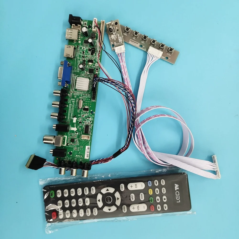 Набор для N156B6 L0B цифровой VGA AV DVB T T2 40pin LVDS USB HDMI светодиодный ТВ контроллер плата 15 6