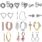 Серьги-гвоздики Асимметричные из серебра 925 пробы с Сотами