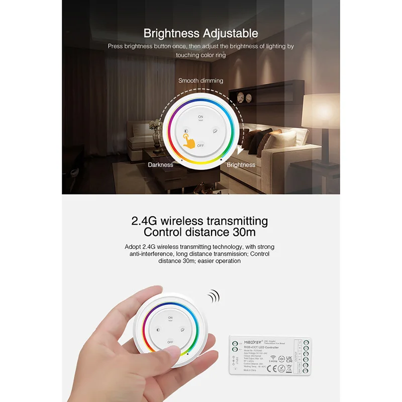 Набор светодиодных контроллеров Miboxer Одноцветный/CCT/RGB/RGBW/RGB + CCT 12 В постоянного