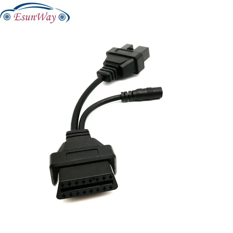 OBD2 OBDII кабель для MITSUBISHI 12pin до 16Pin адаптер Разъем диагностический сканер