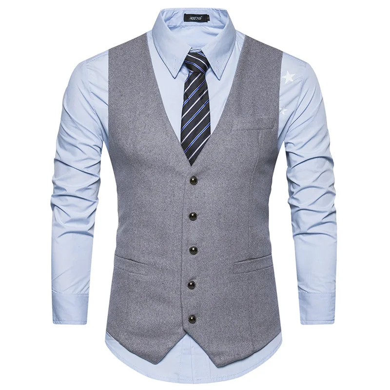 

waistcoat for men Wedding vest men New Mens Vests Gentleman Slim Fit Social Mens Vest Party Gilet Square Tie Suit Set