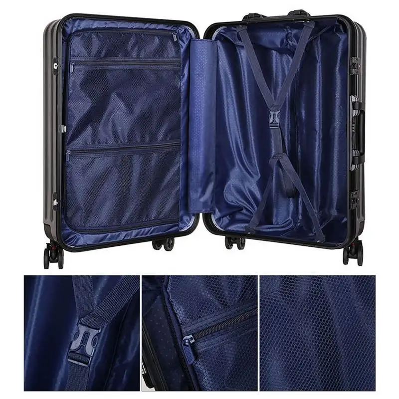 

20 inch Travel Trolley Suitcase with USB Port Rolling Upright Universal Wheels Expandable Luggage Case Boarding Bags Trunk