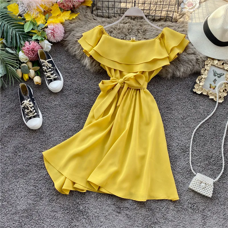Vestidos mujer модные с оборками из кусков для девушек сексуальные вырезом лодочкой