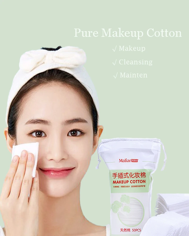 50 шт. средство для снятия макияжа ручная вставка удаления кожи хлопок ухода за