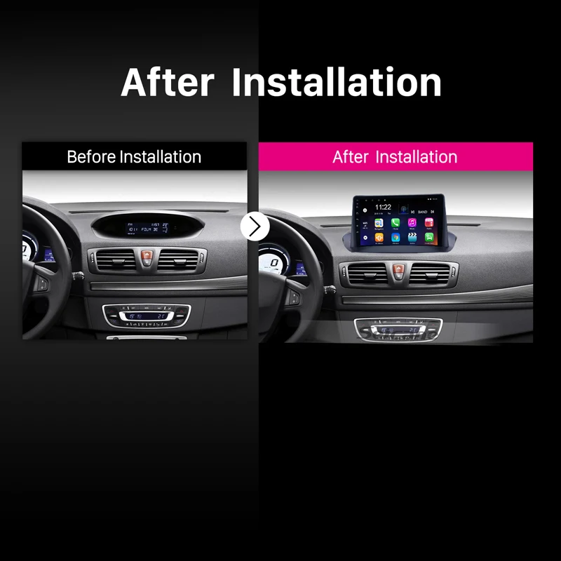 Автомагнитола Seicane Android 10 0 2.5D экран аудио GPS Авторадио для Renault fluence привилегии