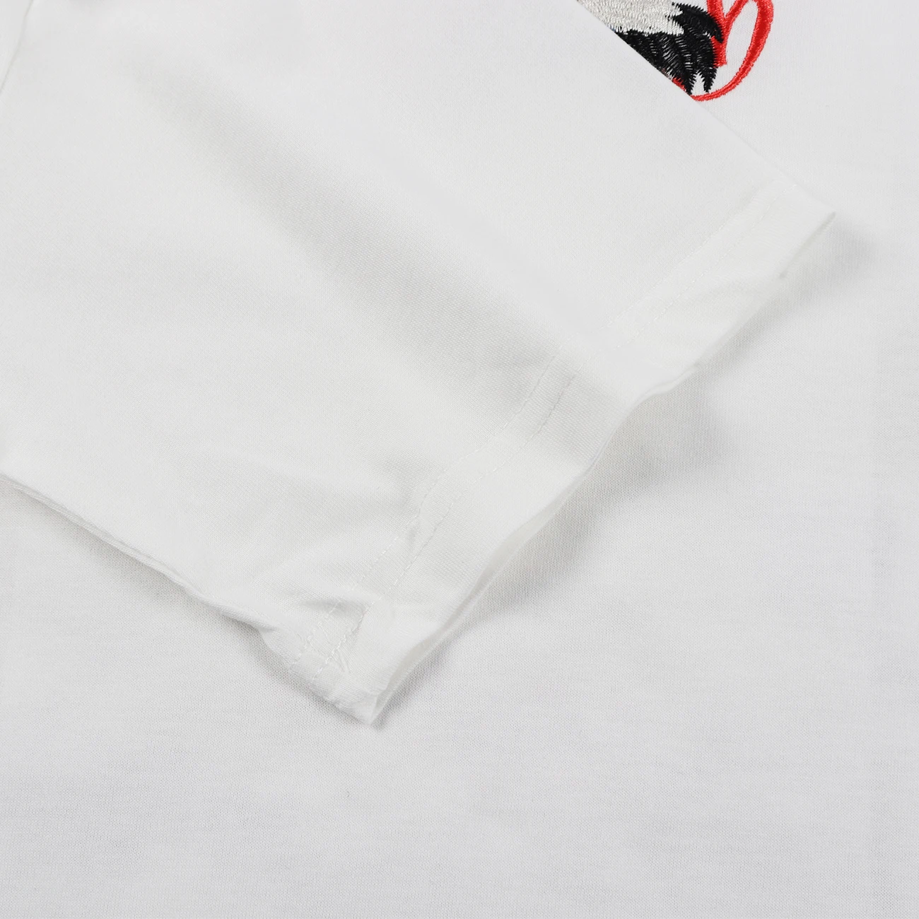 Футболка с вышивкой журавлей уличная Мужская футболка в японском стиле