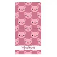 Nette Cartoon Schwein Personalisierte Bad Reise Handtücher für Kid Pink Piggy Schweine Muster Große Liege Handtuch Mädchen Surf