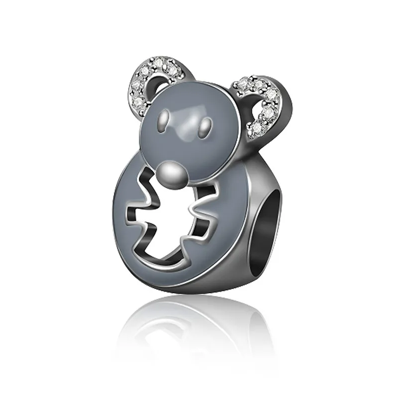 

NEW 100% 925 Sterling Silver Charm 1:1 Original Authentic Classic Mouse Of The Zodiac Retro Elegant Women DIY Bead 2281-2300