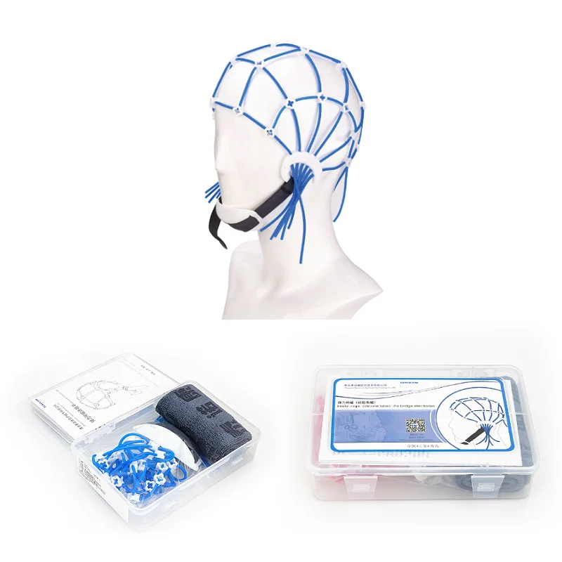 Колпачок EEG из силикона сетчатый тип медицинский нерв колпачок мозга-Эластичные