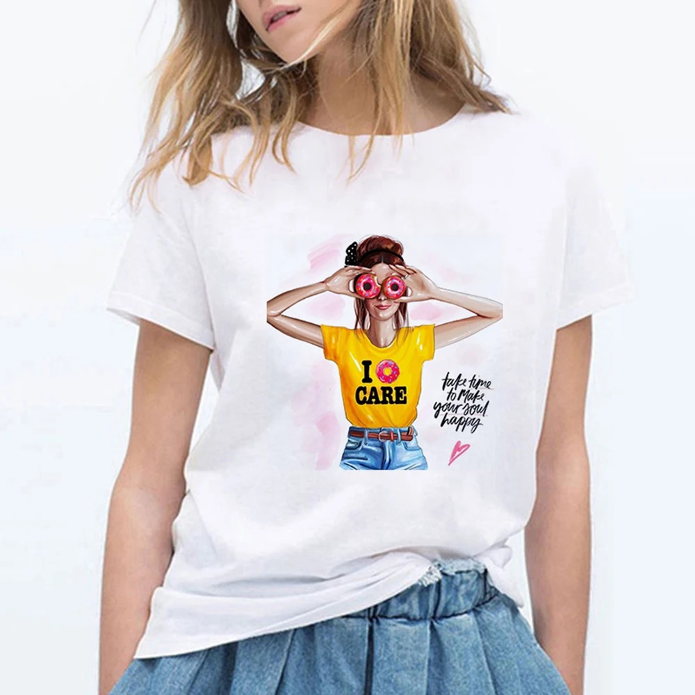 Новинка летние футболки в стиле хип хоп 90 х с современной девушкой уделите время