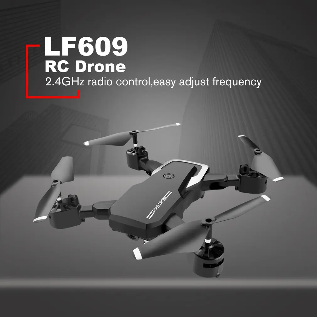 LF609 2,4G Wifi FPV RC Дрон с камерой 0.3MP/2.0MP бесщеточный Радиоуправляемый квадрокоптер RTF складной 3D откидной держатель на голову дропшиппинг
