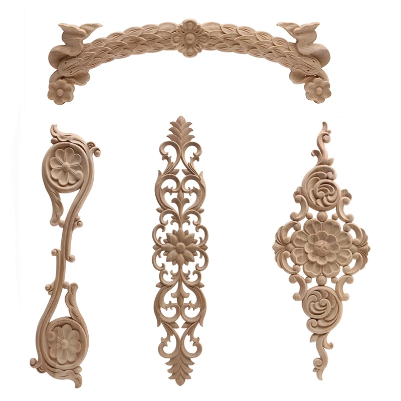 Аппликация накладка деревянная Декаль рамка украшения Ретро Античная