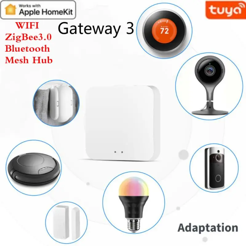 Шлюз ZigBee для умного дома многорежимный Wi Fi Bluetooth сетевой хаб работает с