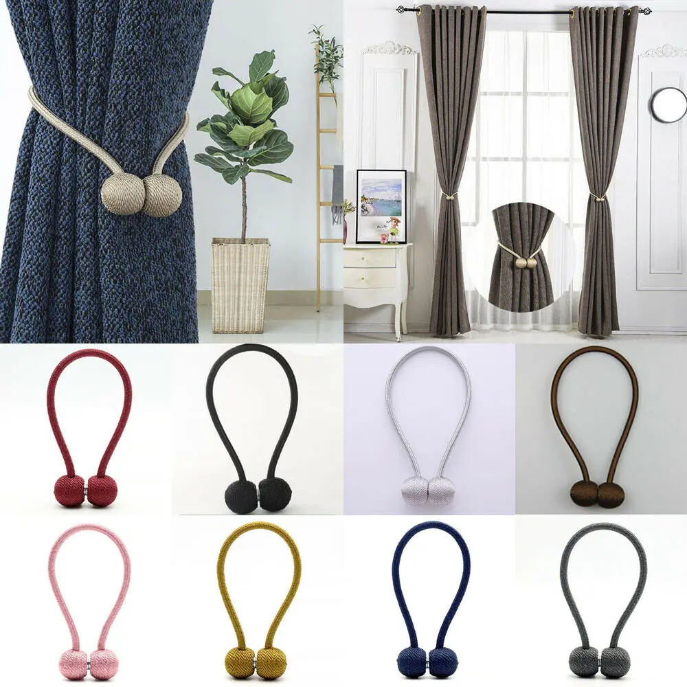 Modern Simple Tie back Magnets Curtains Buckle Curtain Clips Magnetic Holder Strap Decorative Accessories Home Window | Дом и сад