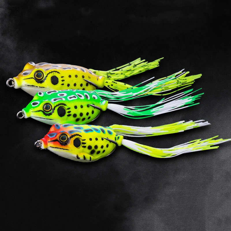 1 шт. мягкие приманки лягушки 5g 6 г 8 13 двойные крючки для воды Bionic Ray Frog
