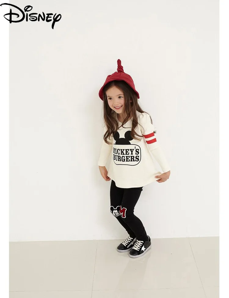 

Original Disney Mickey Mouse Minnie Spring Children's Suit Two-piece Pants Fall Clothes for Kids Toddler Girl Winter Clothes