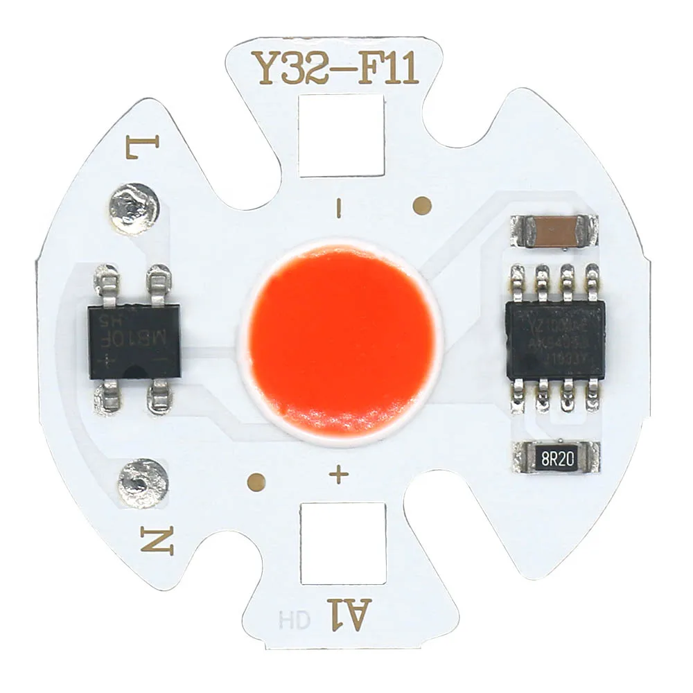 1 шт./упак. светодиодный COB лампы постоянного тока чип AC220V 3 Вт 5 7 9 умная ИС