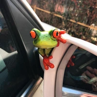 creative funny frog car interior decoration rearview mirror center console decoration for car goods interior accessories
