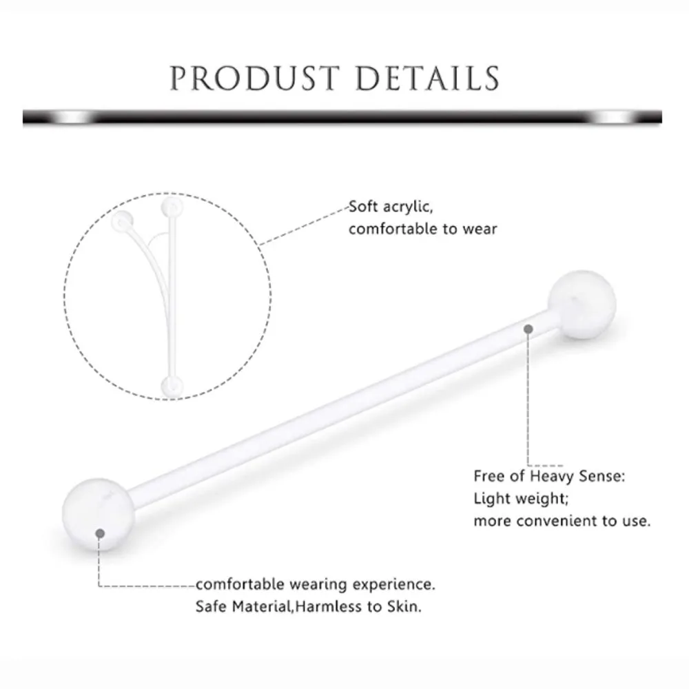 15 шт. смешанные биоппласт гибкие ПТФЭ кольца для живота серьги губ Подкова штанга